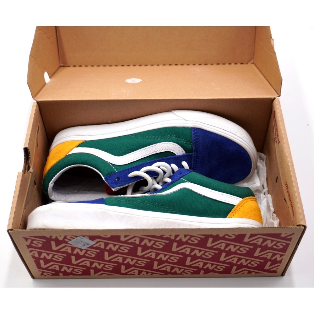 Vans Old Skool Yacht Club Shoes Blue Green Yellow Mens 4 Womens 5.5 New